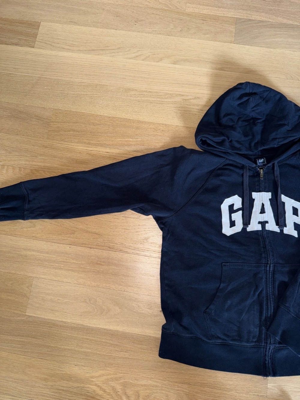 GAP Navy Hoodie with White Logo Sz XL - Picture 4 of 12